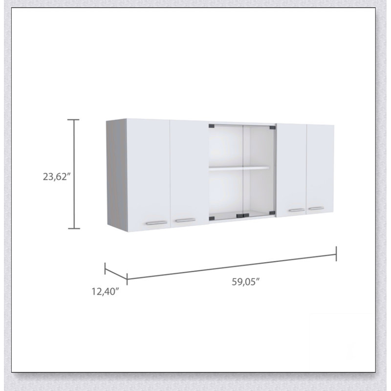 Light Oak 2-Piece Kitchen Set with Island and Wall Cabinet, Ample Storage and Dual-Top Surfaces for Efficient Organization