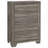 Brown Oak 4-drawer Chest of Drawers