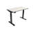 Skyscraper Electric Height Adjustable Standing Desk, Dual Motor and Digital Control with Memory, 48x30, Grey Strand Top with Black Frame-765077056-699237053