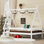 Lit plateforme simple avec escalier, structure de lit simple