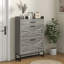 Armoire à chaussures étroite avec 2 portes rabattables et un tiroir supérieur-2139741116