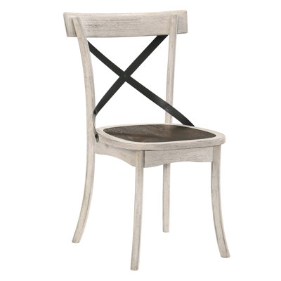 Stathelle Cross Back Side Chair in Antique White
