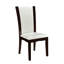 Chaises d'appoint de salle à manger modernes, 2 pièces, structure en bois, 2 pièces de revêtement en similicuir blanc, rembourrage, largeur de 20,25 po