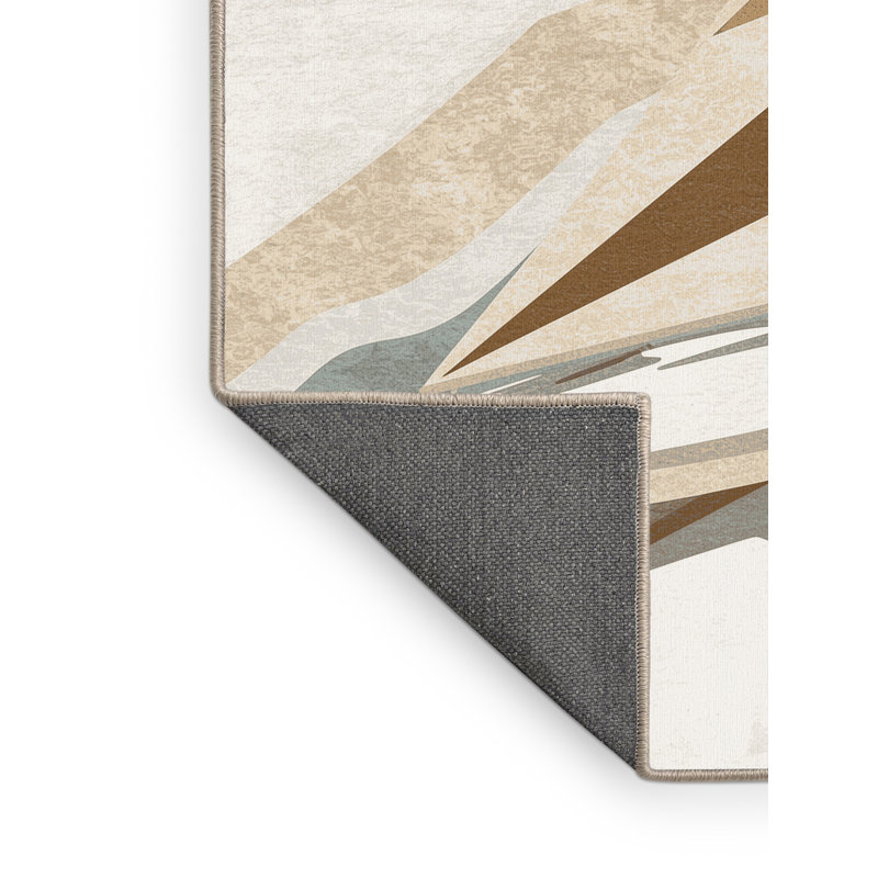 Tapis à motif géométrique doux en molleton doux, 5 x 7