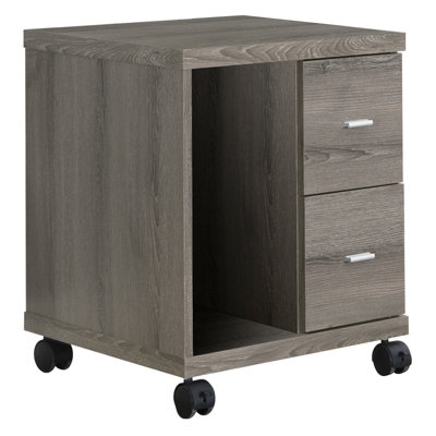 Office, File Cabinet, Printer Cart, Rolling File Cabinet, Mobile, Storage, Work, Brown Laminate, Contemporary, Modern