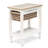 Ewart Beachside Chairside with Wicker Rattan Basket End Table with Glass Inlay-379781181