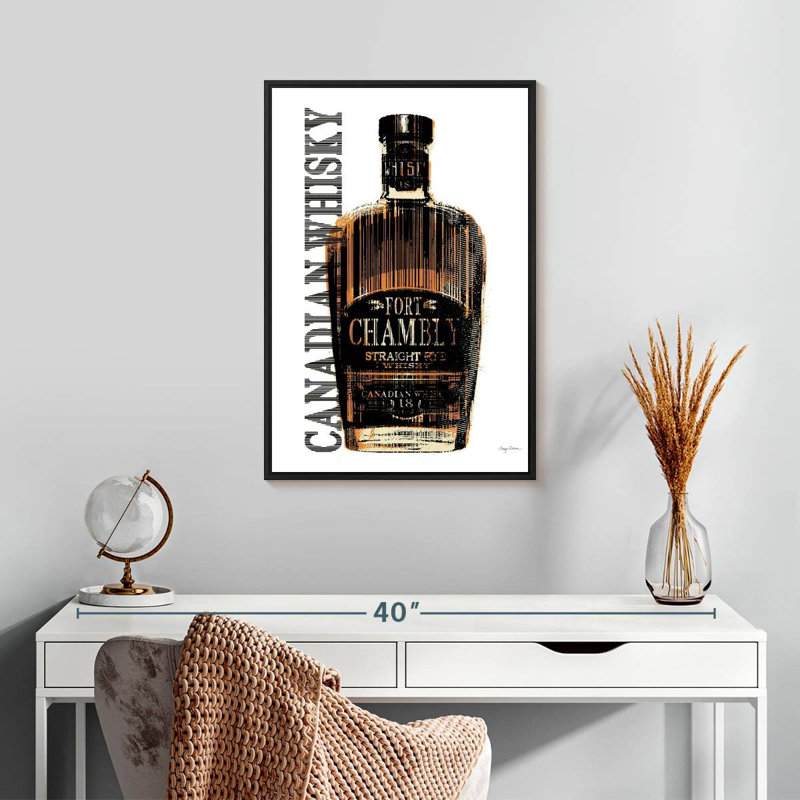 Whisky canadien, Cadre flottant noir, 17 po x 25 po