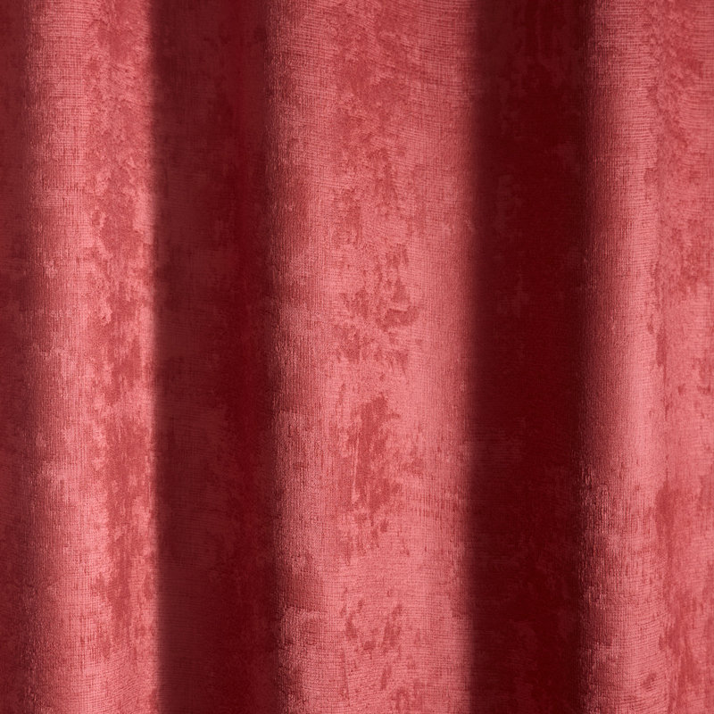 Strata Room Darkening Curtain, 2, Terracotta, Width 117 x Drop 137 cm
