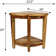 EcoDecors, Snazzy Corner, Teak Shower Stool, Teak Shower Bench, Teak Bench Shower, Teak Corner Shower Bench, Teak Shower Bench for Inside Shower, Extended Height Teak Bench, 23" Height