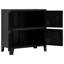 Armoire de rangement en métal avec 4 portes, poignée en métal, 29,5 po x 15,8 po x 31,5 po, noir, acier et plastique