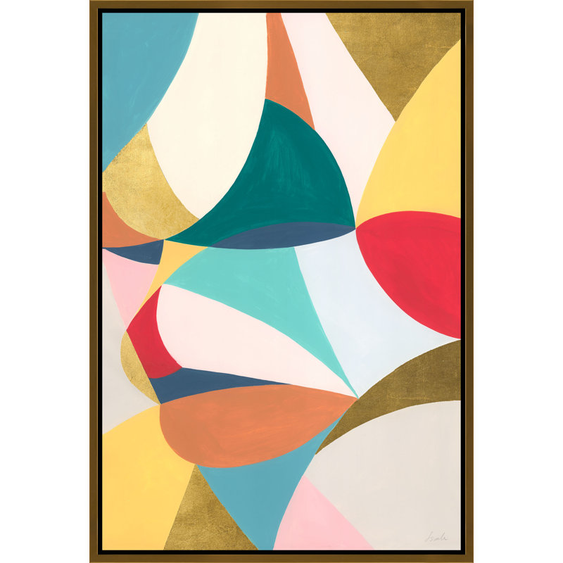 Fragments Of Gold And Spring I Painting by Janice Sadler, Glass Coat