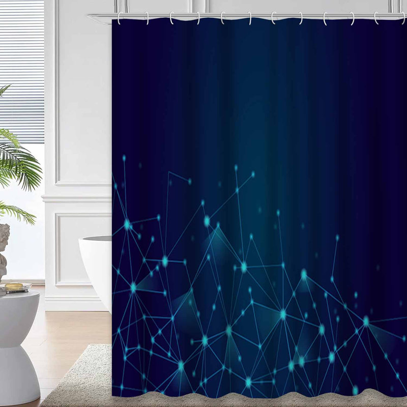 Rideau de douche à 12 crochets Creative, L 72 po x l 72 po