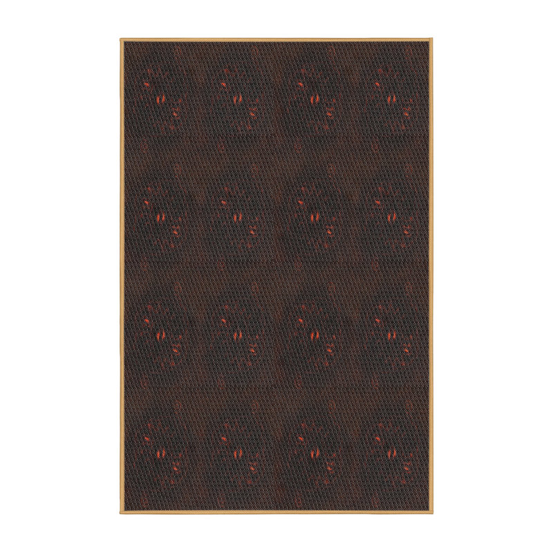 Tapis de zone noire à motifs, Rectangle 6 pi x 9 pi