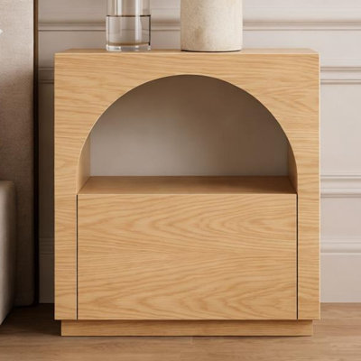 Besan Fully Assembled Solid Wood Base Nightstand