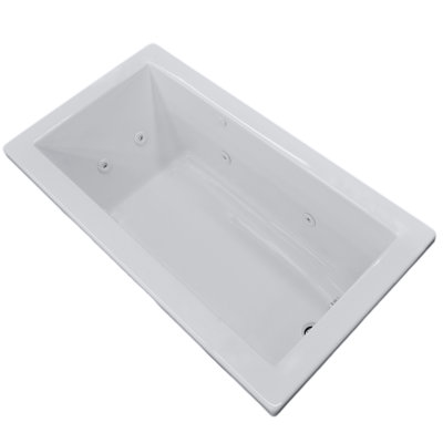 Guadeloupe 71.5'' x 32.5'' Whirlpool Acrylic Bathtub