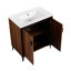 Meuble-lavabo de salle de bain 30 po en céramique, porte, armoire de rangement