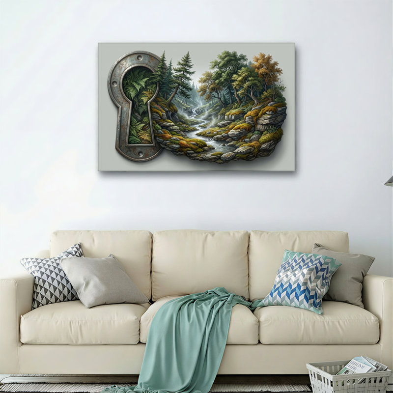 «Keyhole Landscape», reproduction d'art sur toile, ensemble de 1, 18"H x 24"W, Wrapped Canvas