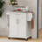 Kitchen Island On Wheels, Rolling Kitchen Cart With Stainless Steel Countertop, Drawer, Towel Rack And Spice Rack, Utility Storage Trolley-905268129