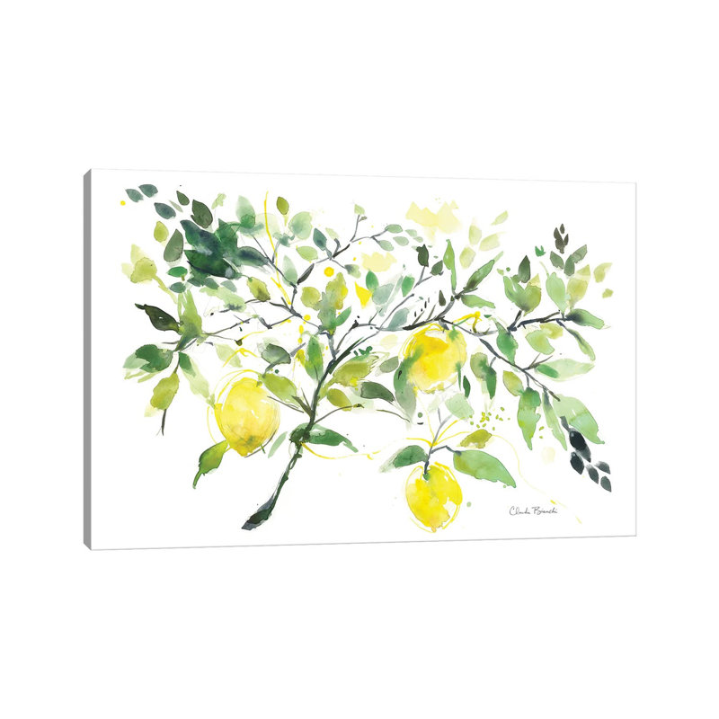Lemon Branch by Claudia Bianchi - Wrapped Canvas Painting, 101.6 cm H x 66.04 cm W x 1.91 cm D