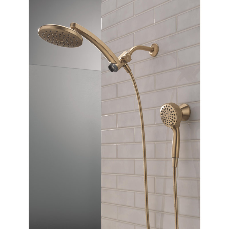 6-Setting PivotPro 3-in-1 Combination Shower Head with High Pressure ProClean Spray Brushed Gold, Champagne Bronze