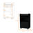 Black Kitchen Cart With Four Built-In Bottle Holders And Space 1-Door Bar Multiple Shelves For Home-1347762980-1347762982