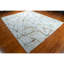 Tapis moderne en laine et soie noué à la main Taar, motif abstrait, 9 pi x 12 pi