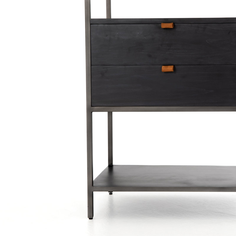 Trey Aasmin Bookshelf - Black Wash Poplar, Black Wash Poplar