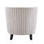 Fauteuil demi-tonneau rembourré à rayures