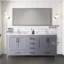 Meuble-lavabo double P 22 po, comptoir en marbre de Carrare, ensemble de robinet et miroir de 58 po-1754689988-1754689989