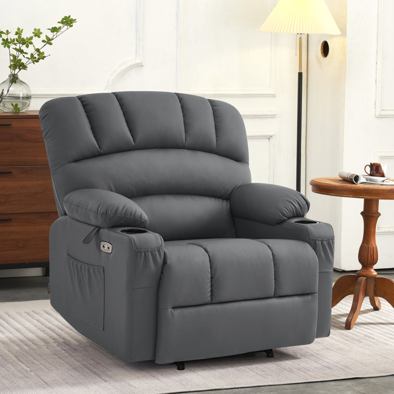 Fauteuil inclinable électrique Waddells, Similicuir noir