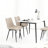 Modern Upholstered Dining Chairs Set of 4 with Padded Backrest and Metal Legs