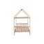 Lit simple House en chêne blanc - Fabrication en bois d'hévéa de qualité Capacité de rangement abondante-1419011168