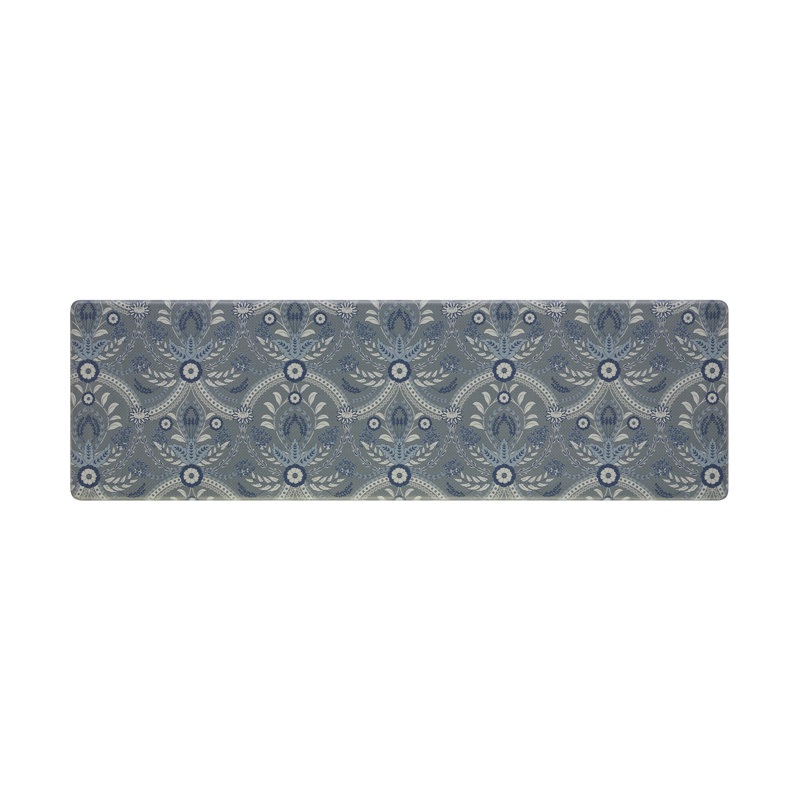 Laura Ashley Wellness Anti-Fatigue Mat, Blue, Rectangle 1'5" x 5'