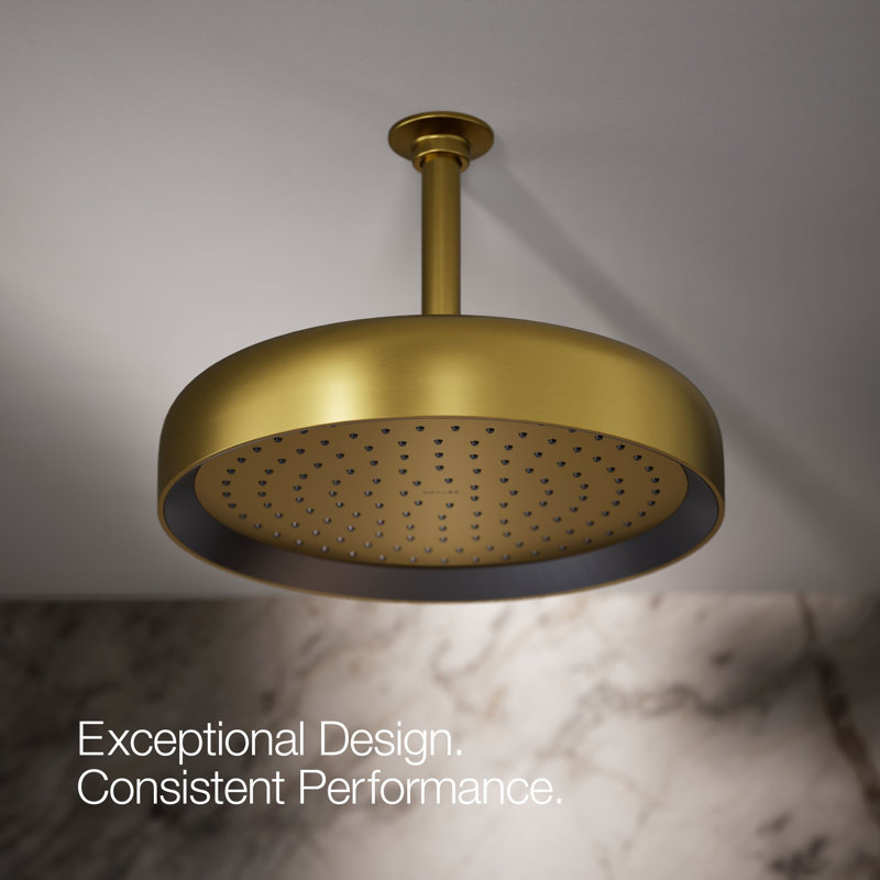 Statement™ 1.75 GPM Round 12 in. Rainhead with Katalyst Air-Induction Technology, Vibrant Brushed Moderne Brass