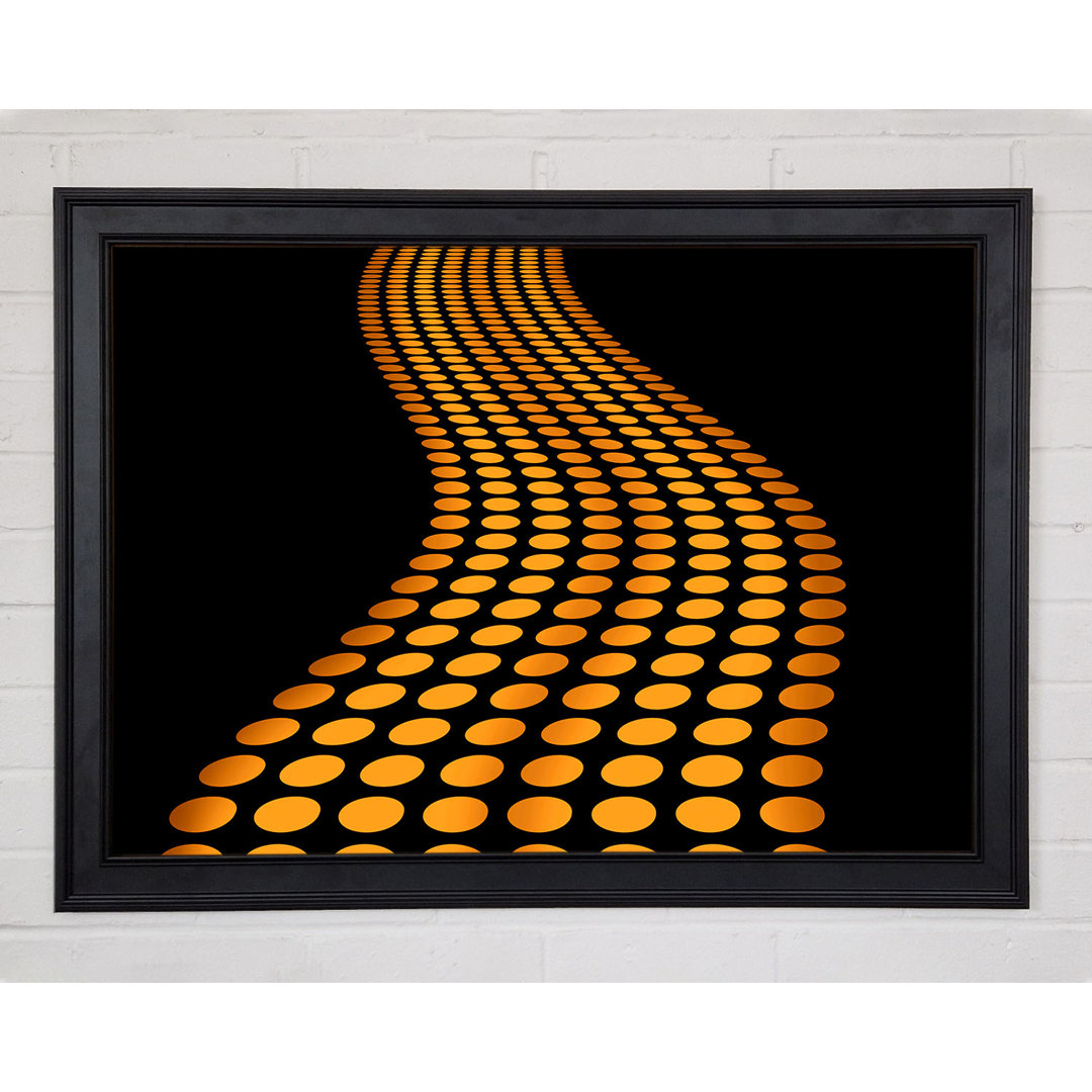 The Orange Road Less Travelled Gerahmter Druck