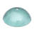 Artistic Vertical-Textured Glass Vessel Bathroom Sink With Pop-Up Drain, Tempered Green Basin With Black Trim Round Bowl (No Faucet)-120676319