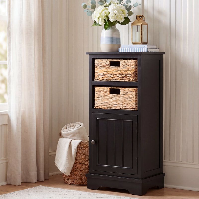 Painswick Accent Cabinet, Distressed Black