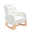Chaise berçante décorative avec repose-pieds à haut dossier en bois d'hévéa-932020823