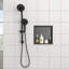 Niche de douche en acier inoxydable 12 po x 12 po, noir bronze-139950832