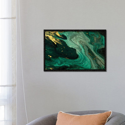 Gold Mine Green Marble - Print on Canvas