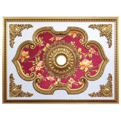 Wild Floral Center Rectangle Ceiling Medallion