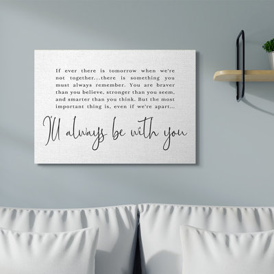 «Always Be With You Family Home Black and White Inspirational Word Design», art textuel