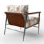 Chaise rembourrée Floral - Fauteuil orange Rust Cottage-1316262229