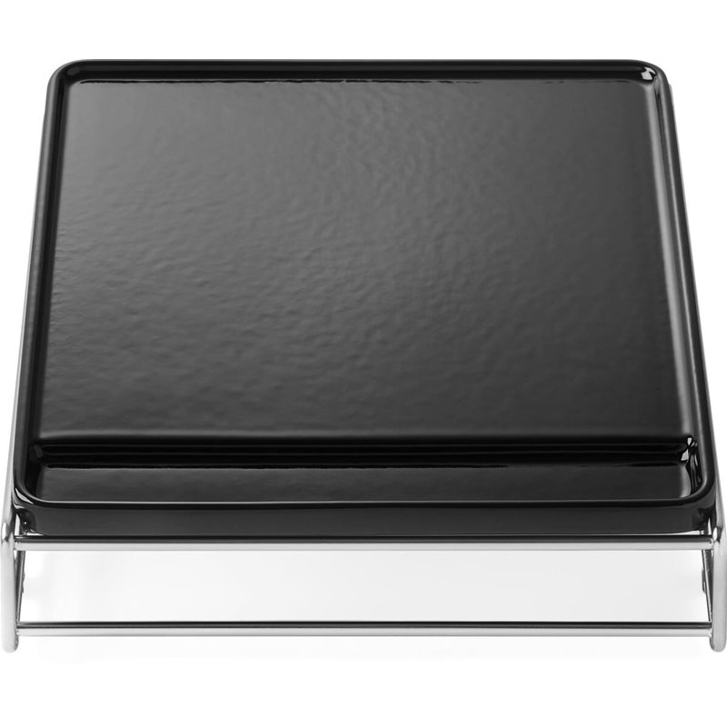 Porcelain-enameled Cast Iron Griddle with SS Rack for Small SIZZLE ZONE®