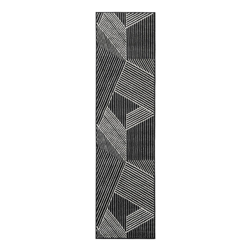 Latitude Run® Orkla Nikolis Rug Black, Runner 2'7" x 10'
