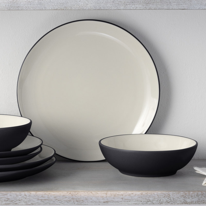 Noritake Colorwave Coupe Dinner Plates, 10-1/2", Graphite