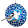 Nob Hill Glass Water Resistant Hanging Decorative Bird Feeder