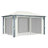 vidaXL Gazebo with Curtain 157.5"x118.1" Cream Aluminum-93582021