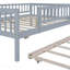 Lit de jour double en bois avec couchette et garde-corps, gris-931889288-931889295