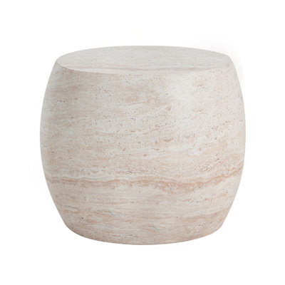 Outdoor/Indoor Lightweight Concrete Side Table,Accent Table